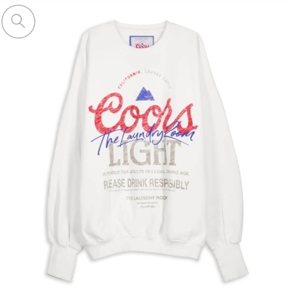 The Laundry Room Coors Light Sweatshirt XS Collab Super Bright Brand new - Picture 1 of 10